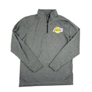 UNK NBA Mens 1/4 Zip Sweatshirt Gray LOs Angeles Basketball Team Size Medium